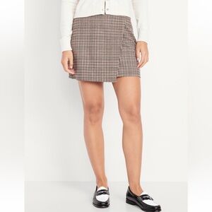 NWT Old Navy High-Waisted Wrap-Front Mini Skirt